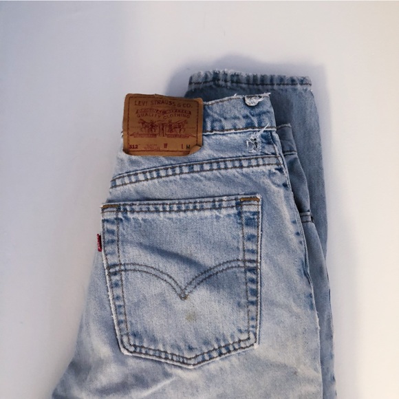 Levi’s Destroyed 512 Slim Fit Tapered Leg Blue Jeans - Picture 5 of 12